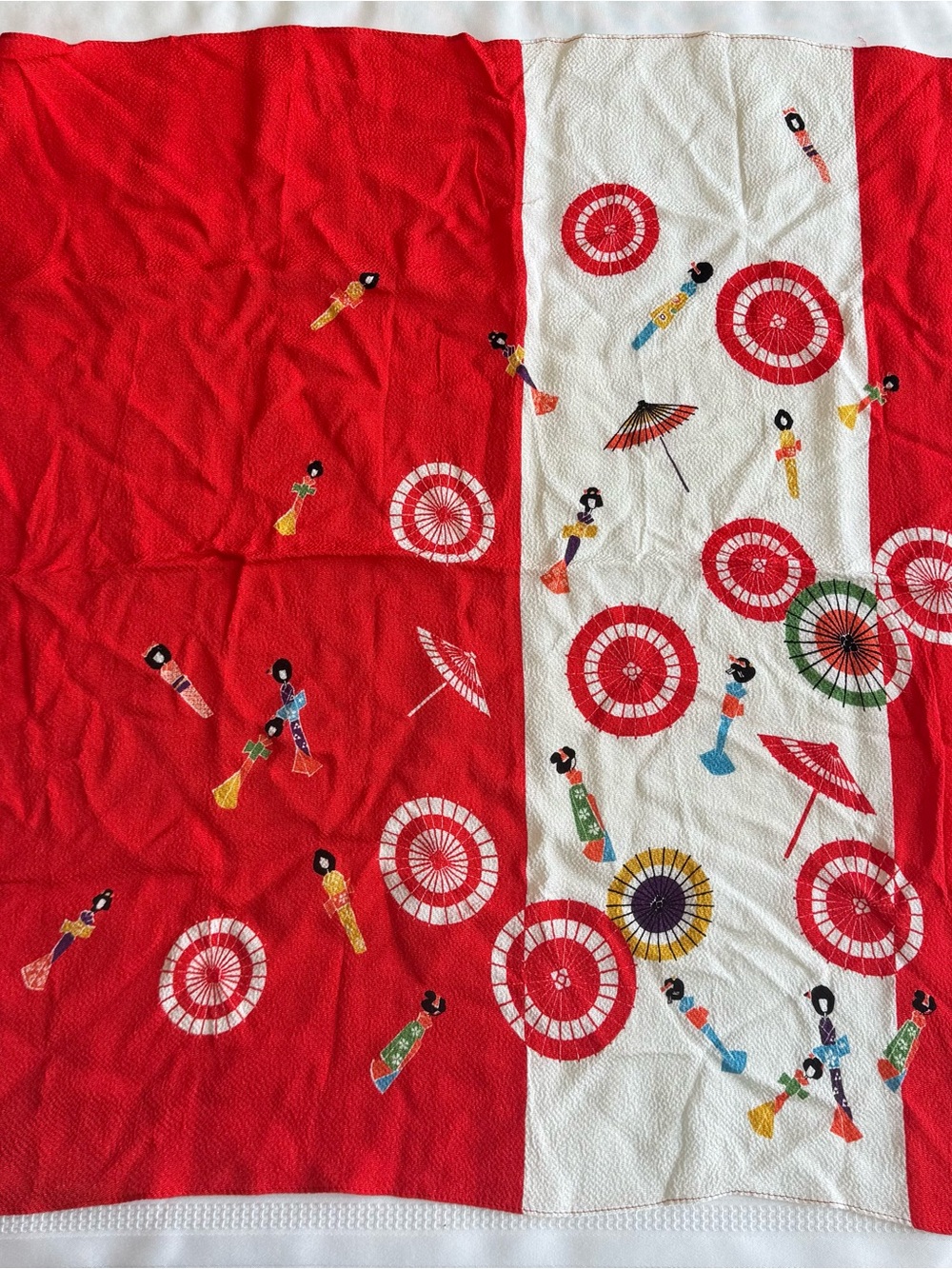 Vintage Tango Japanese Furoshiki Wrapping Cloth 100% Crepe viscose 26x26 Inch